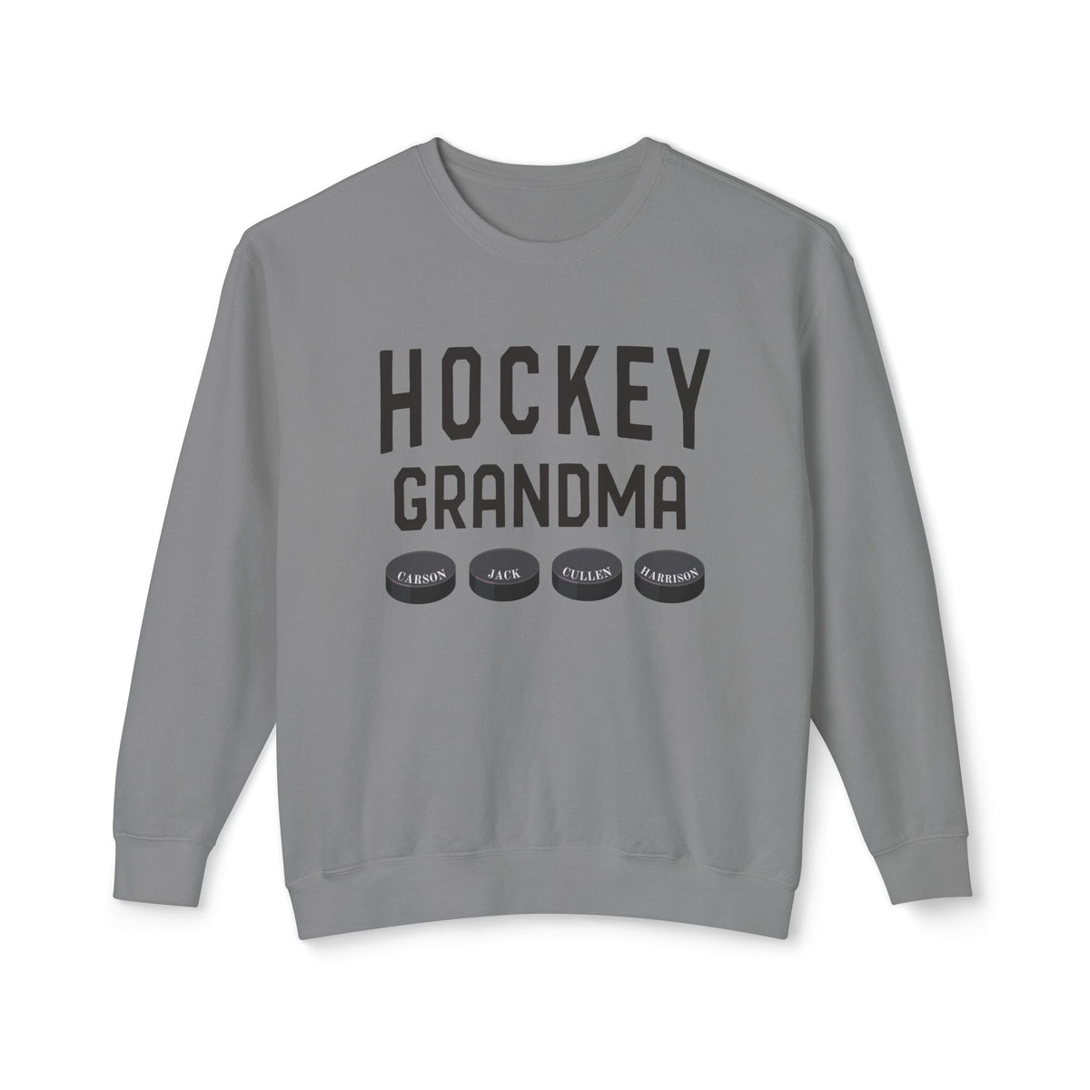 Custom Hockey Grandma Comfort Colors Unisex Lightweight Crewneck Sweatshirt