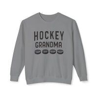 Custom Hockey Grandma Comfort Colors Unisex Lightweight Crewneck Sweatshirt