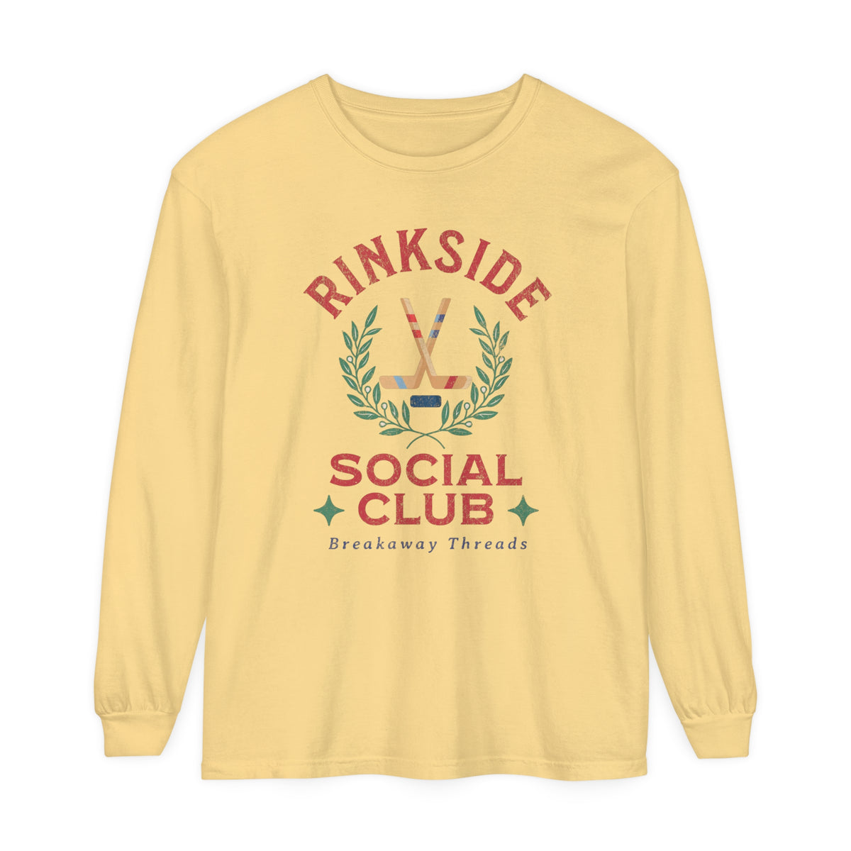 Rinkside Social Club Unisex Garment-dyed Long Sleeve T-Shirt