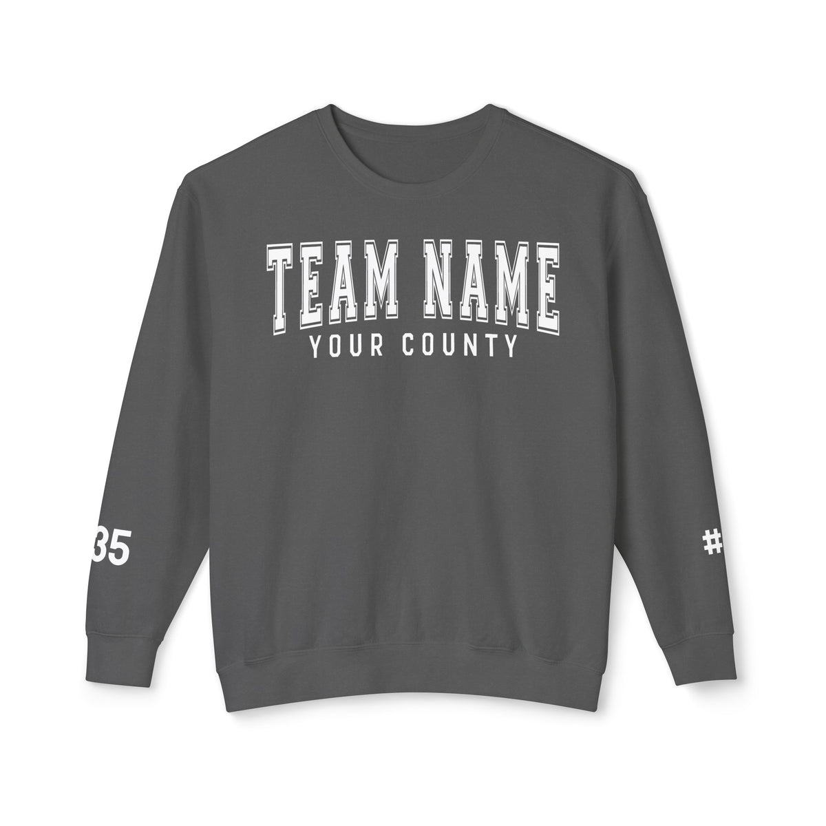 Custom Team Comfort Colors Unisex Lightweight Crewneck Sweatshirt