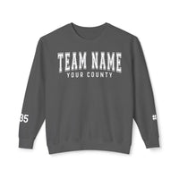 Custom Team Comfort Colors Unisex Lightweight Crewneck Sweatshirt