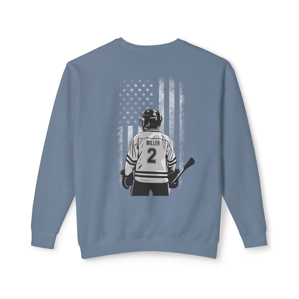 Custom Hockey Mom Comfort Colors Unisex Lightweight Crewneck Sweatshirt