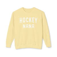 Hockey Nana Comfort Colors Unisex Lightweight Crewneck Sweatshirt