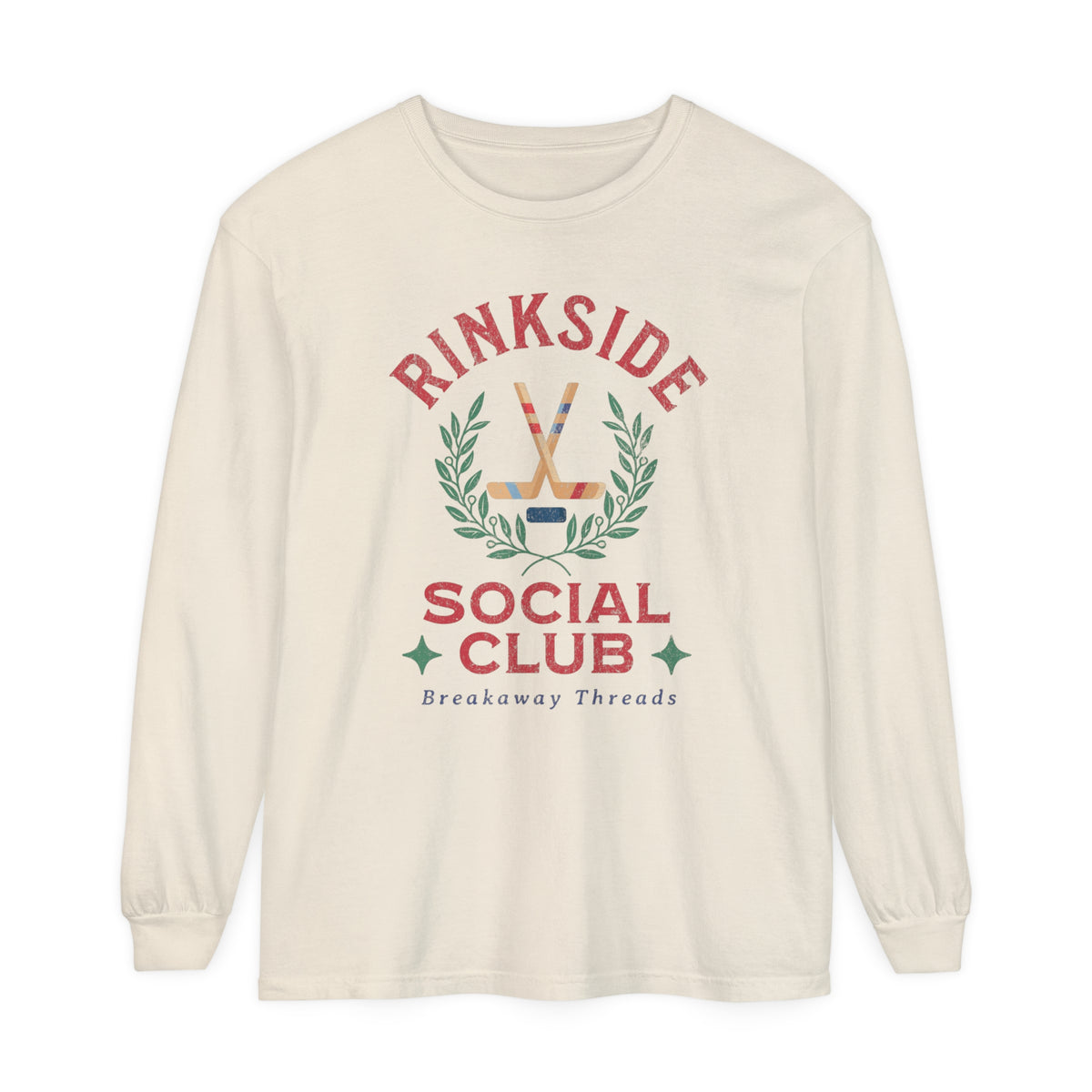 Rinkside Social Club Unisex Garment-dyed Long Sleeve T-Shirt