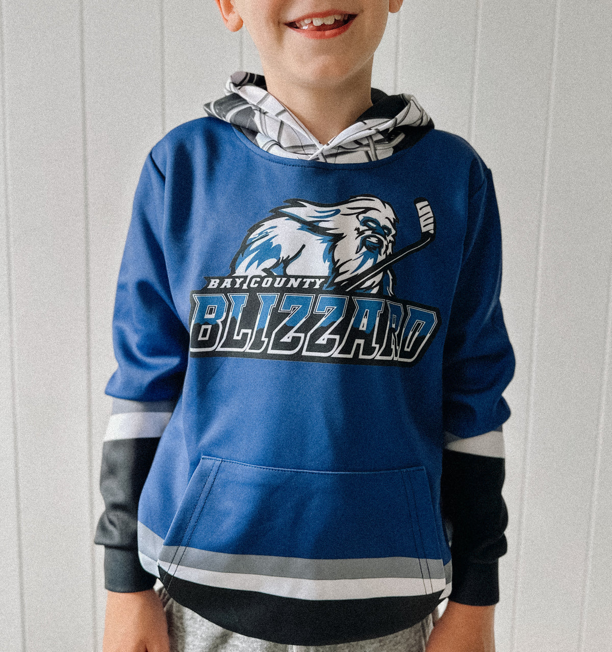 Custom Jersey with Helmet Youth Hoodie