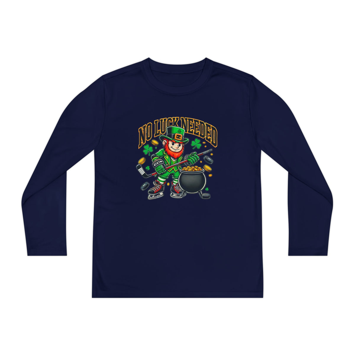 No Luck Needed Youth Long Sleeve Competitor Tee