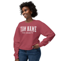 Custom Team Comfort Colors Unisex Lightweight Crewneck Sweatshirt