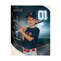 Custom Baseball Player Matte Vertical Poster