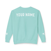 Custom Team Comfort Colors Unisex Lightweight Crewneck Sweatshirt