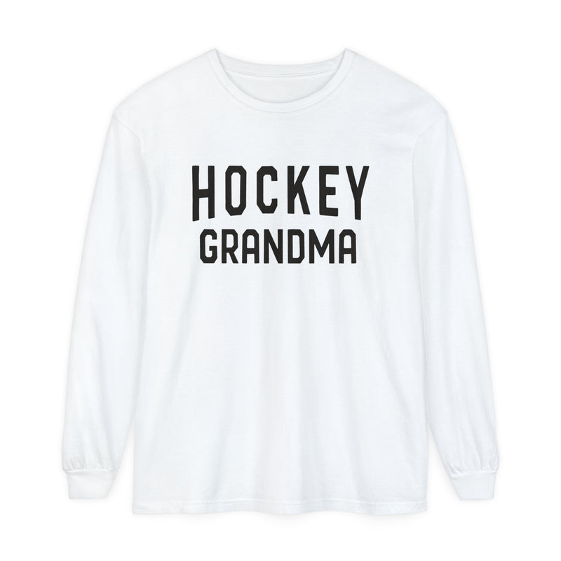 Hockey Grandma Comfort Colors Unisex Garment-dyed Long Sleeve T-Shirt