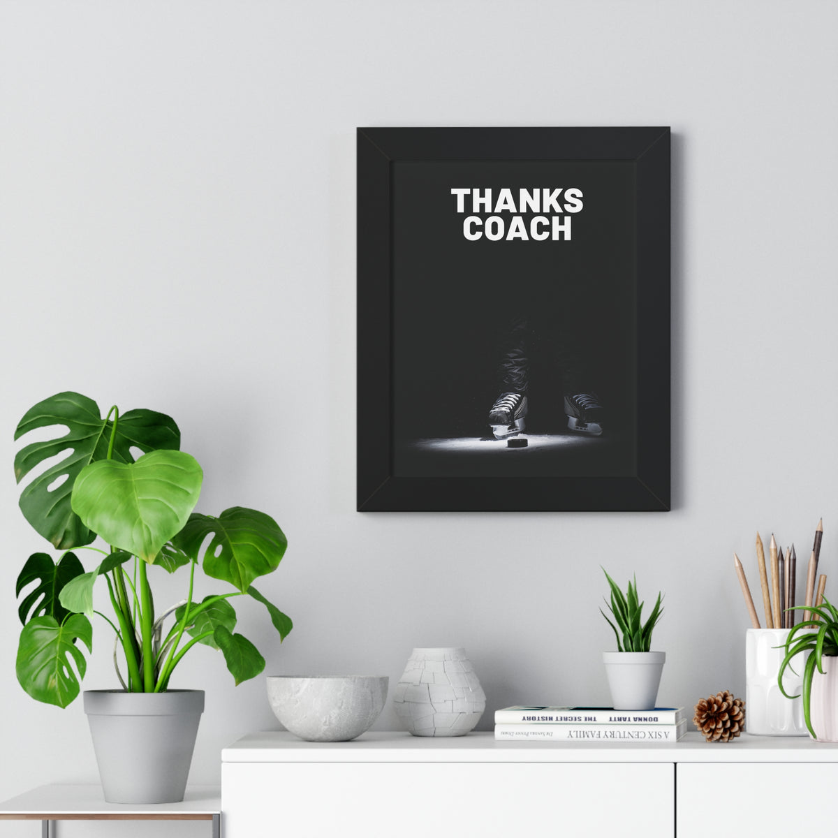 Thanks Coach Framed Vertical Poster