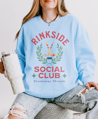 Rinkside Social Club Soft Style Comfort Colors Unisex Lightweight Crewneck Sweatshirt