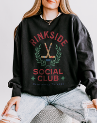 Rinkside Social Club Soft Style Comfort Colors Unisex Lightweight Crewneck Sweatshirt