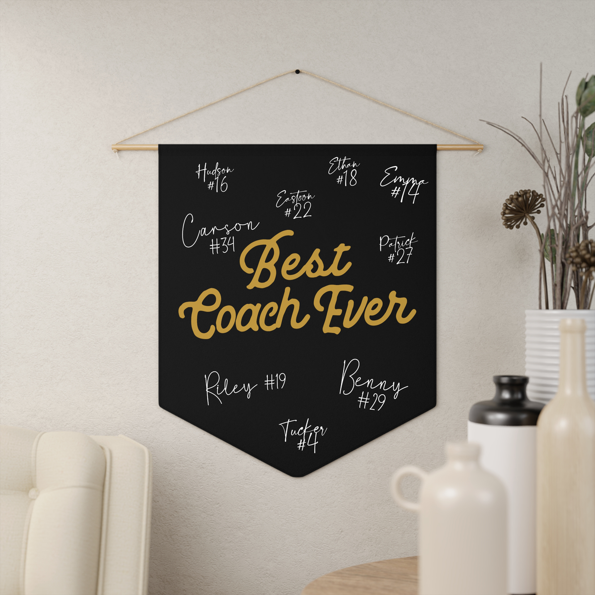 Best Coach Ever Wall Pennant