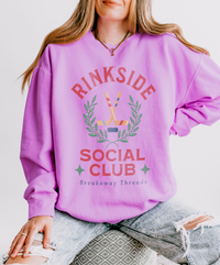 Rinkside Social Club Soft Style Comfort Colors Unisex Lightweight Crewneck Sweatshirt