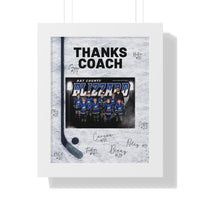 Thanks Coach Framed Vertical Poster