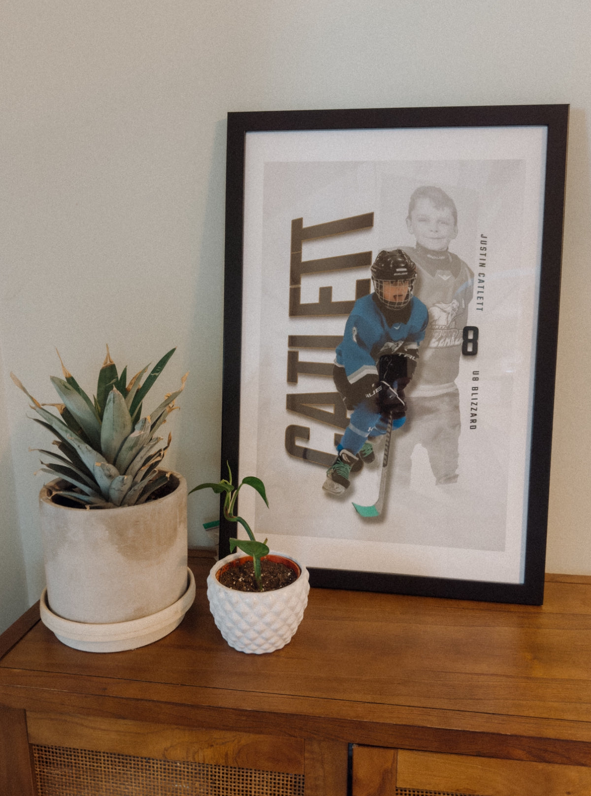 Custom Player Framed Vertical Poster