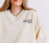 Custom Hockey Mom Comfort Colors Unisex Lightweight Crewneck Sweatshirt