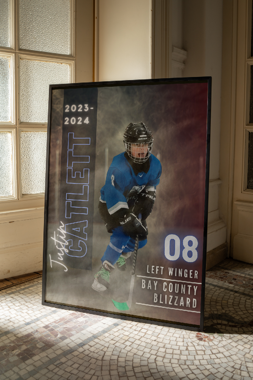 Custom Player Matte Vertical Poster