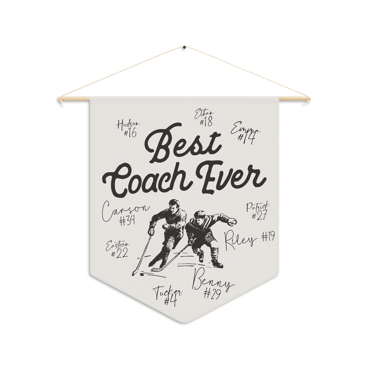 Best Coach Ever Wall Pennant