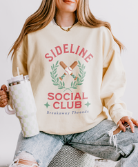 Sideline Social Club Soft Style Comfort Colors Unisex Lightweight Crewneck Sweatshirt