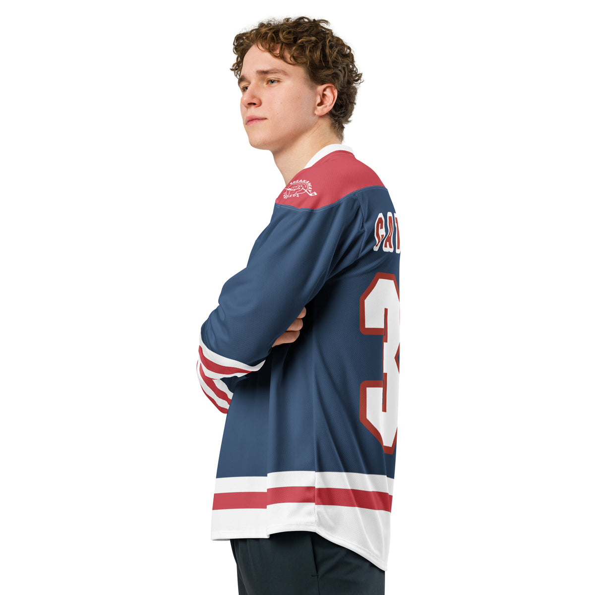 Patriotic Breakaway Threads Recycled Hockey Fan Jersey